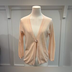 Jil Sander Cream Cashmere Cardigan Made in Italy Size 38 - US Size 2-4